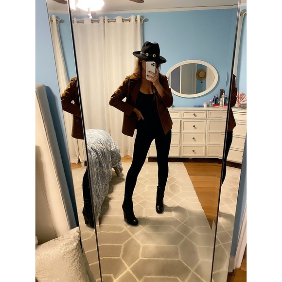 Vintage brown suede coat - Picture 3 of 6